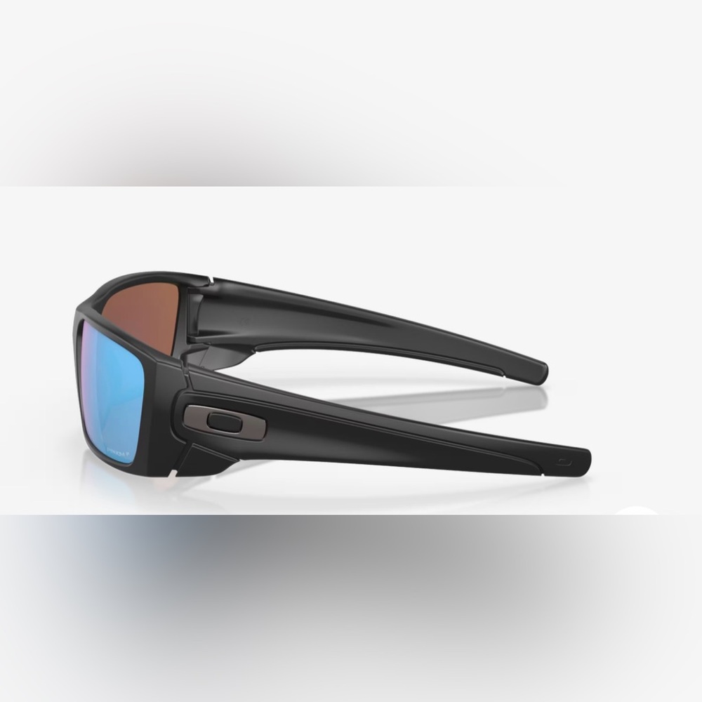 Oakley Fuel Cell Matte Black Sunglasses with Ice Blue Polarized Lenses - Picture 2 of 12